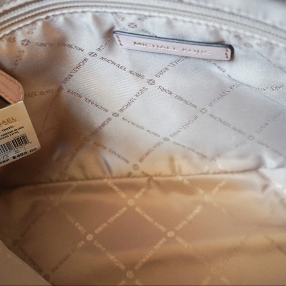 Michael Kors Jet Set Travel Medium Dome Satchel Shoulder Crossbody Bag Pink - Picture 8 of 12